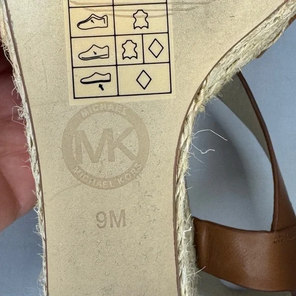 Michael Kors Tan Strappy Wedge Sandals - Picture 6 of 7